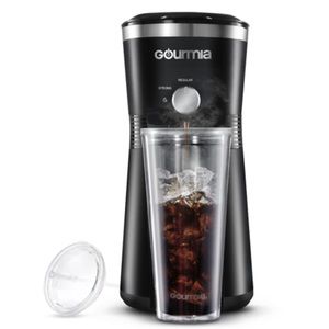 GOURMIA Iced Coffee Maker with Reusable Tumbler, Black